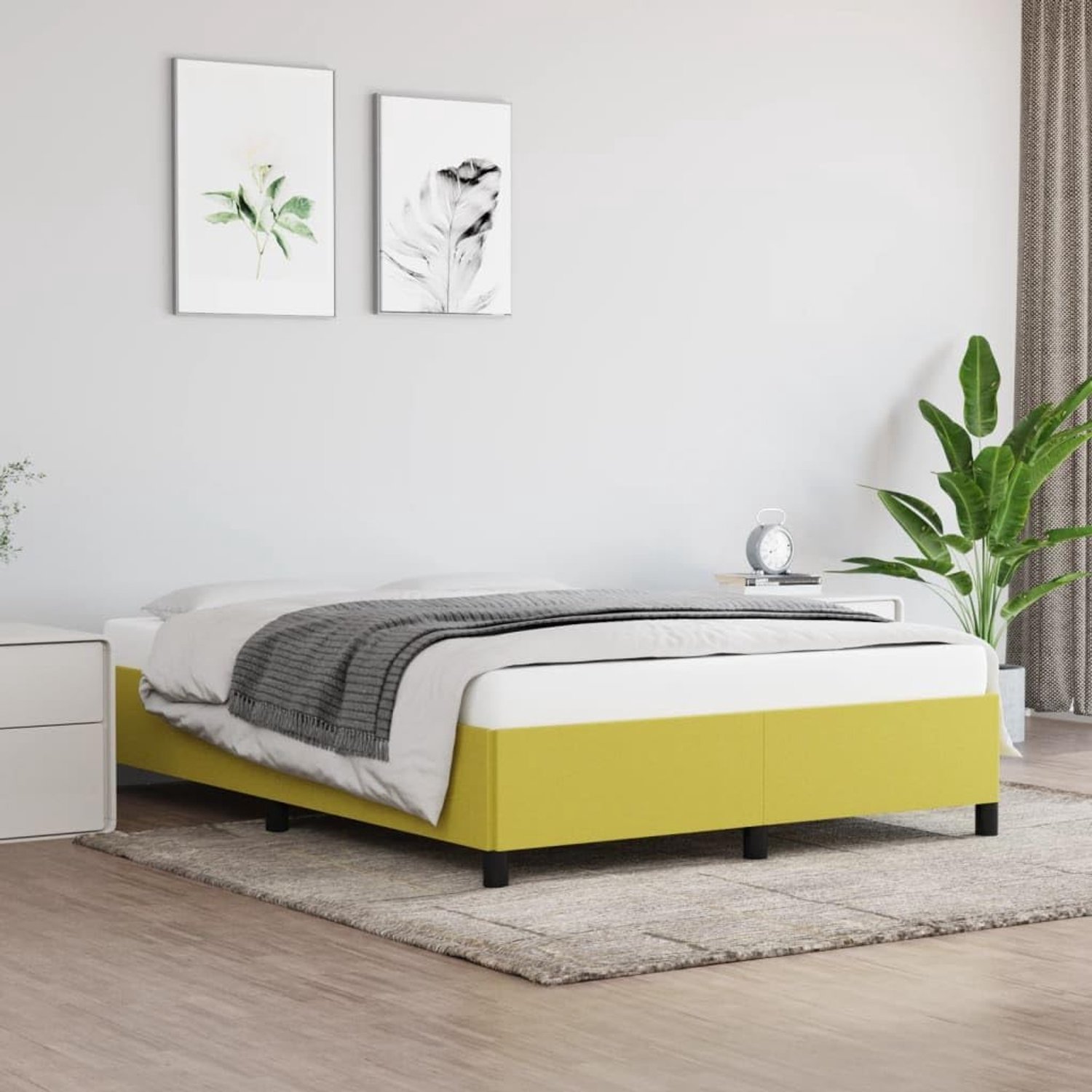 Ademend Bedframe Stevige Poten Multiplex Lattenbodem 140x190 cm