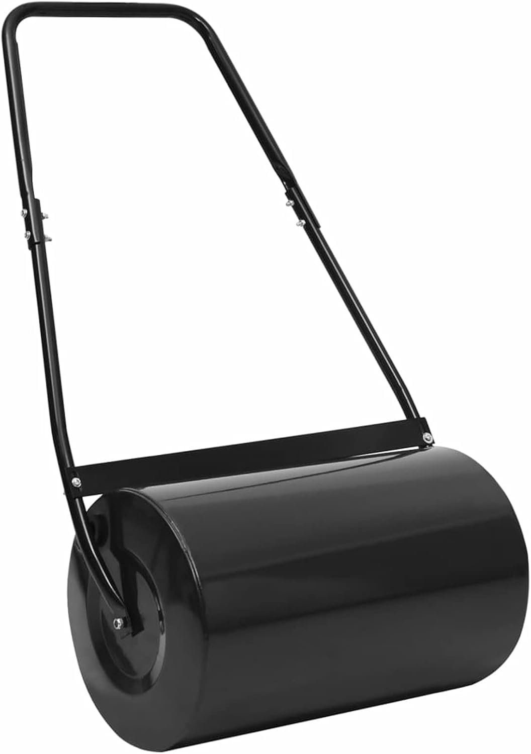 Handwals, gazonroller, tuinwals, gazonventilator, weidewals, grondwals voor tuiniers, zwart, 63 cm, 50 liter staal
