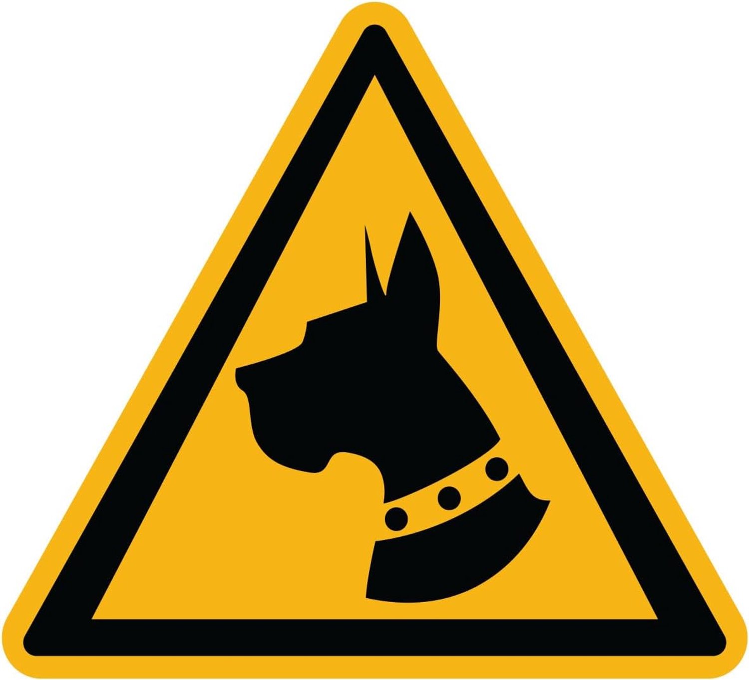 Waarschuwingsbord voor waakhond bewegwijzering gelamineerd gelamineerd waterdicht en uv-bestendig - let op de hond I Monte la Guard - H10 x L10 cm