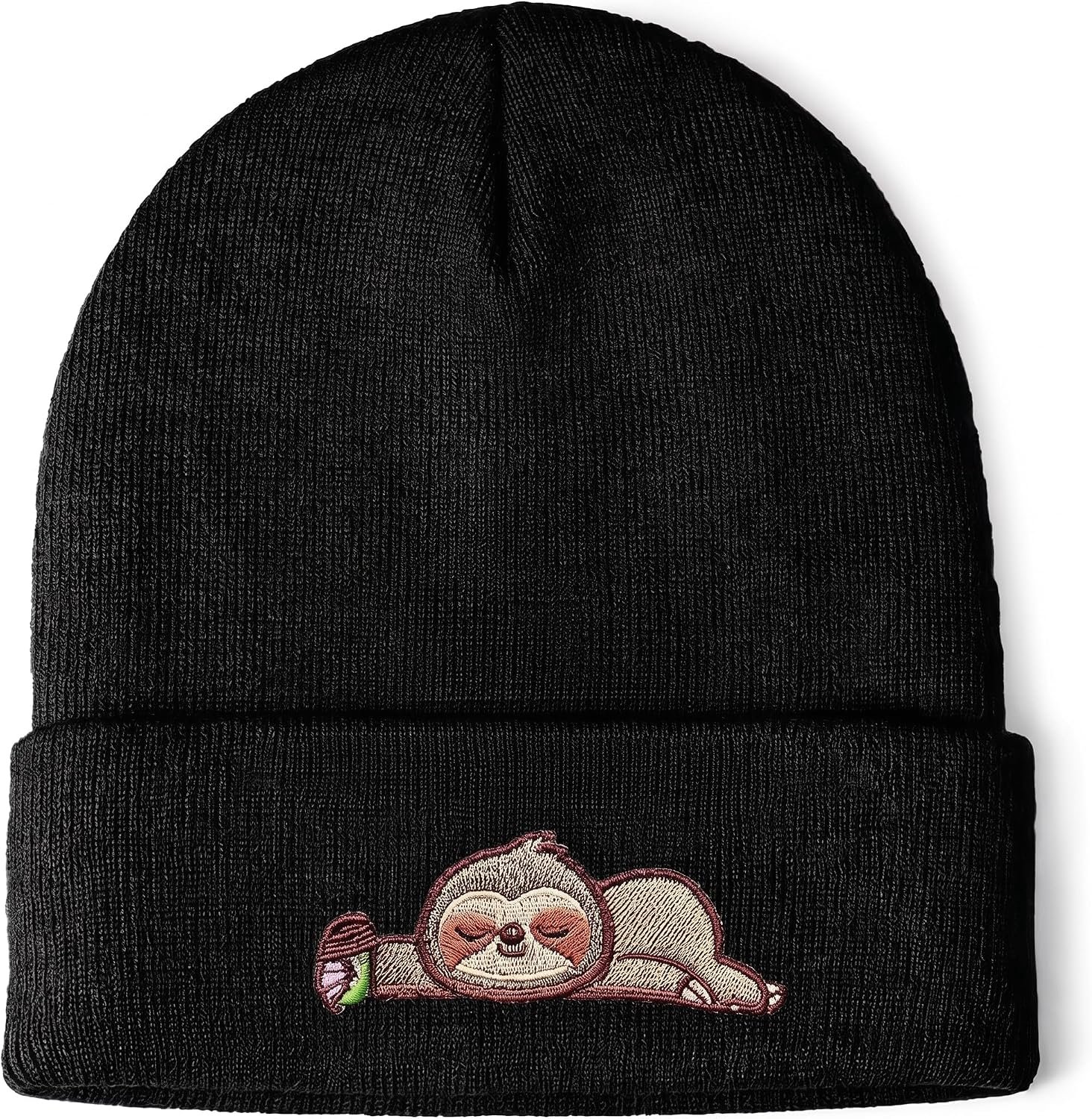 Capybara-cadeau voor dames en heren, schattige gebreide muts met borduursel, leuke dierenmuts met cartoonontwerp, leuk cadeau voor Kerstmis en verjaardagen