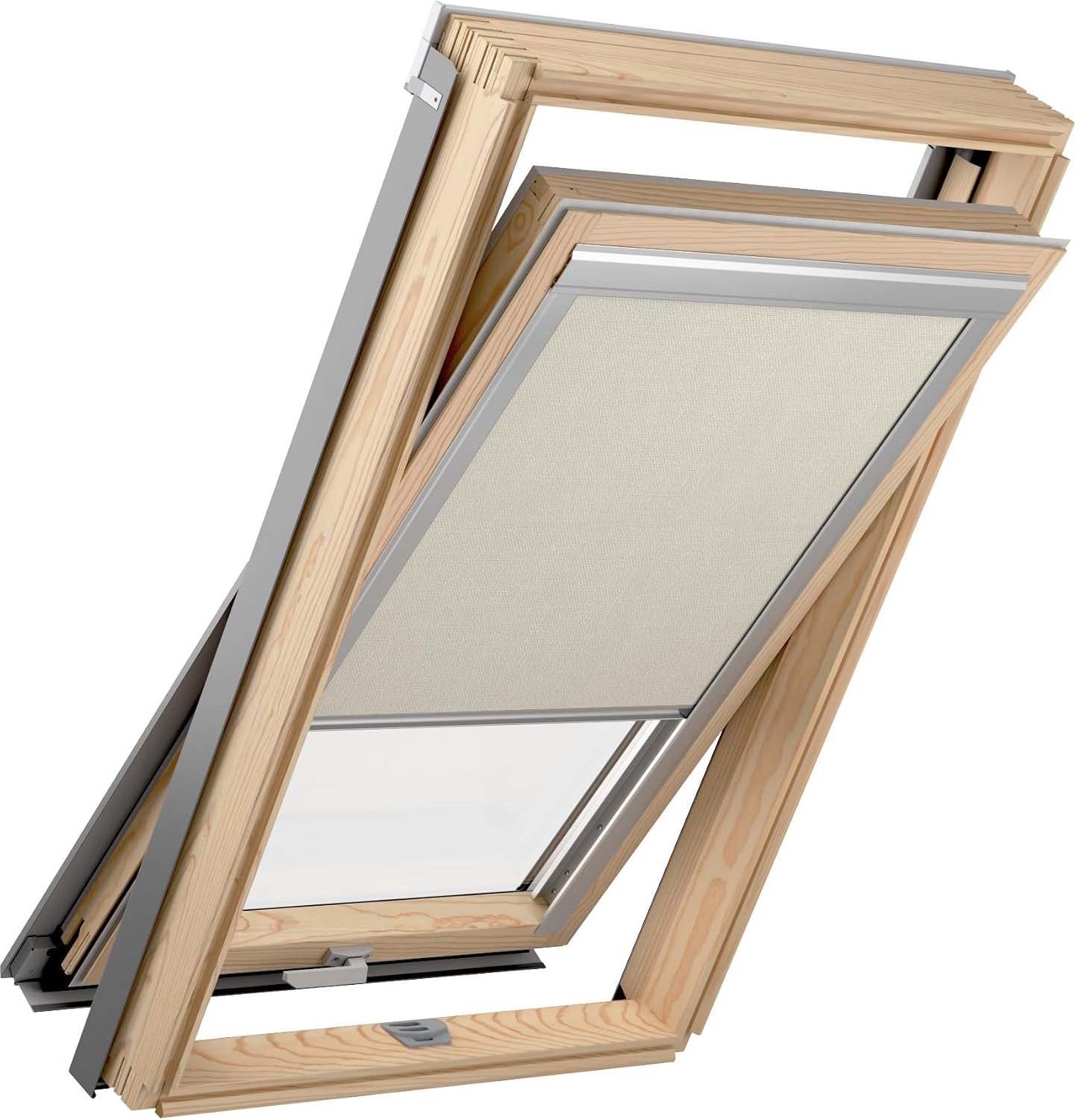 - Dakraamrolgordijn - Verduisteringsrolgordijn Compatibel met VELUX MK06: GFL, GGL, GGU, GHL, GHU, GLL, GLU, GPL, GPU, GZL - 78x118 cm – Beige