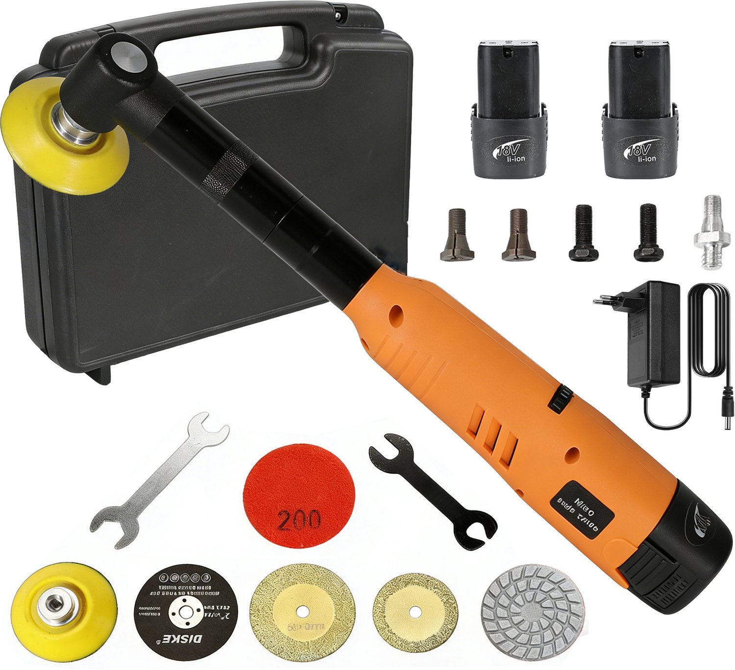 Mini Slijpmachine Draadloos - 2 Battery - 16,8V Lithium - Compact En Lichtgewicht - Voor Polijsten En Graveren