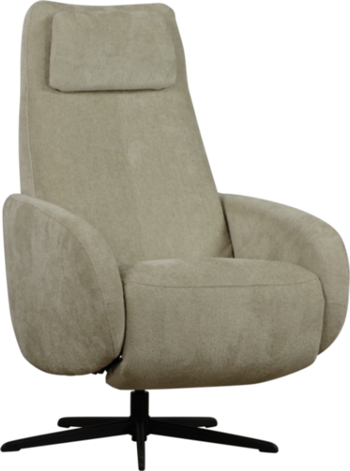 Meubelplaats Relaxfauteuil Tosca - Stella Natural 1 beige - handmatig en verstelbaar hoofdkussen