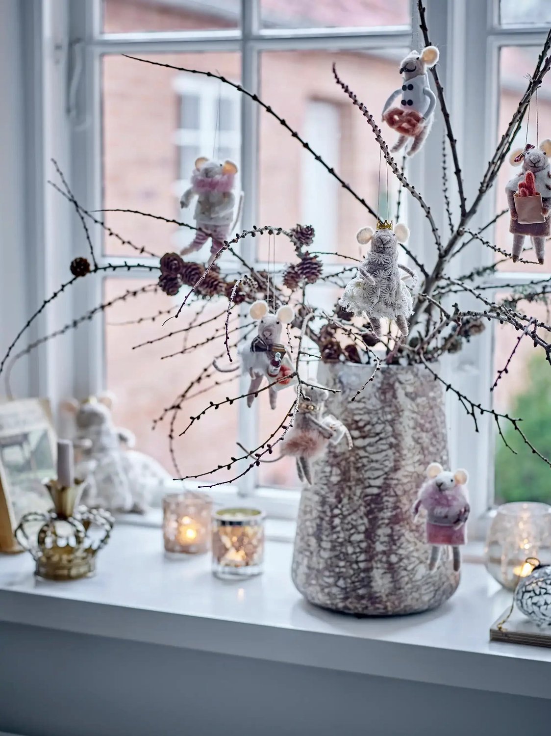 Bloomingville Waxinelichthouder glas nature Miya - set van 2 [gid://shopify/Metaobject/297300001103,gid://shopify/Metaobject/303097905487]