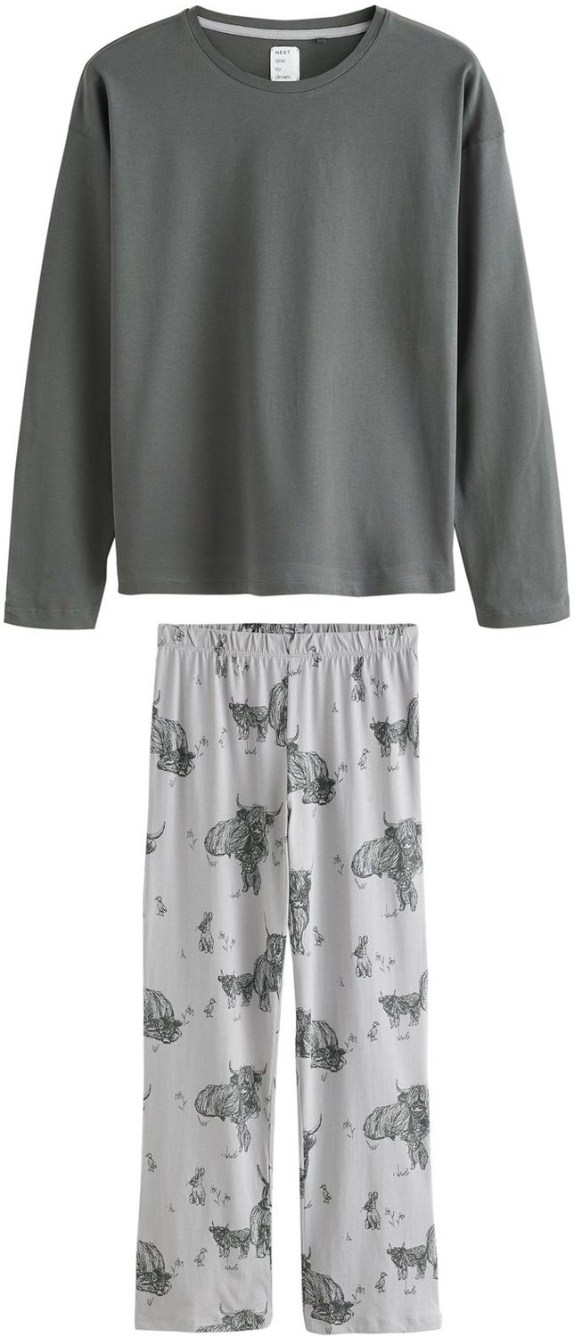 Next Dames - Pyjama met lange mouwen - Grijs