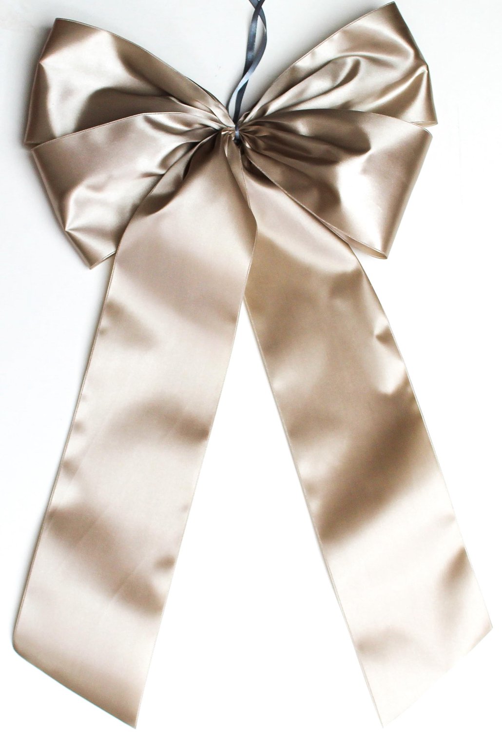 Satijnen strik - 30 x 50 cm - Zilver