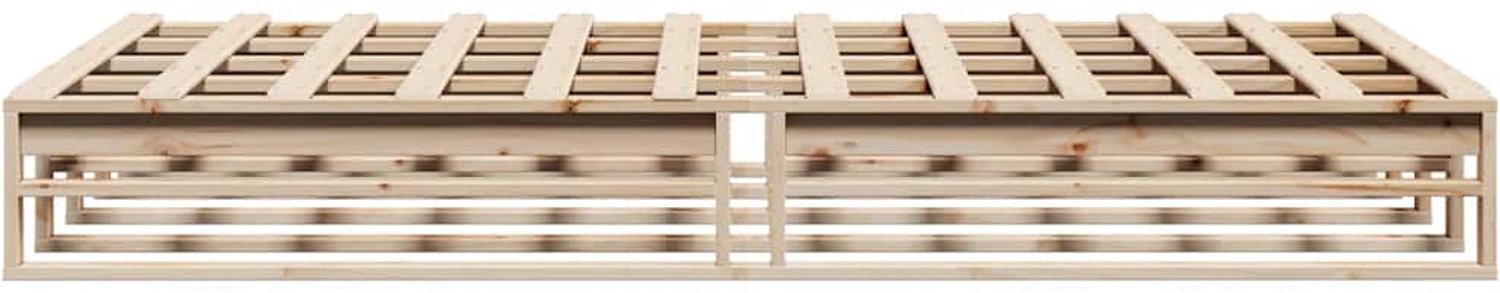 vidaXL bedframe - 120 x 190 cm - massief grenenhout - Inclusief antikrasvilt 177-delig Bruin