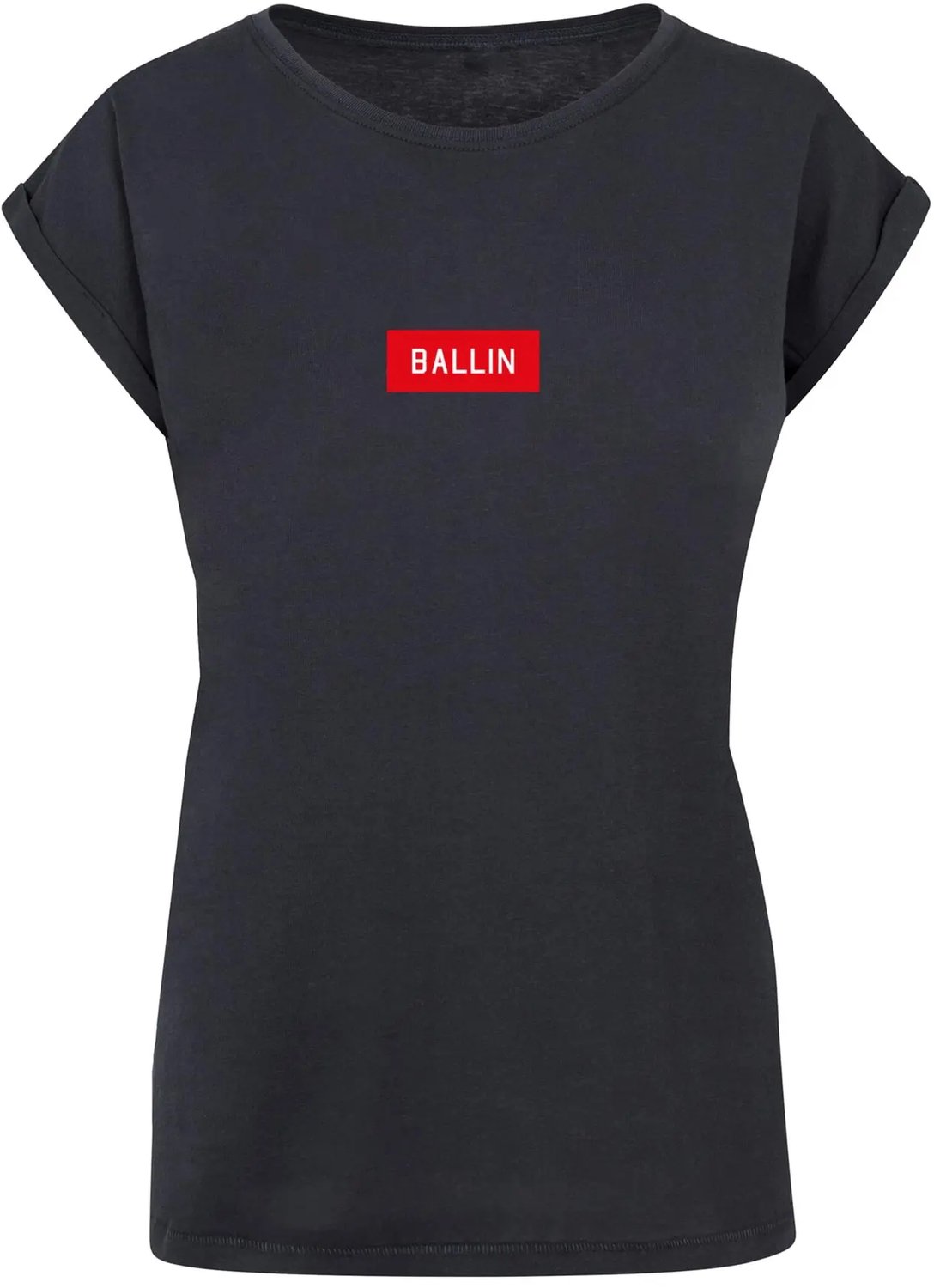 T-shirt dames Mister Tee Ballin Box Blauw