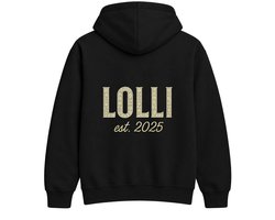 Lolli Hoodie – LOLLIEst. 2025 – Elegant Outfit – Unisex Hoodie voor Dames & Heren – Leuk Cadeau voor Grootmoeders