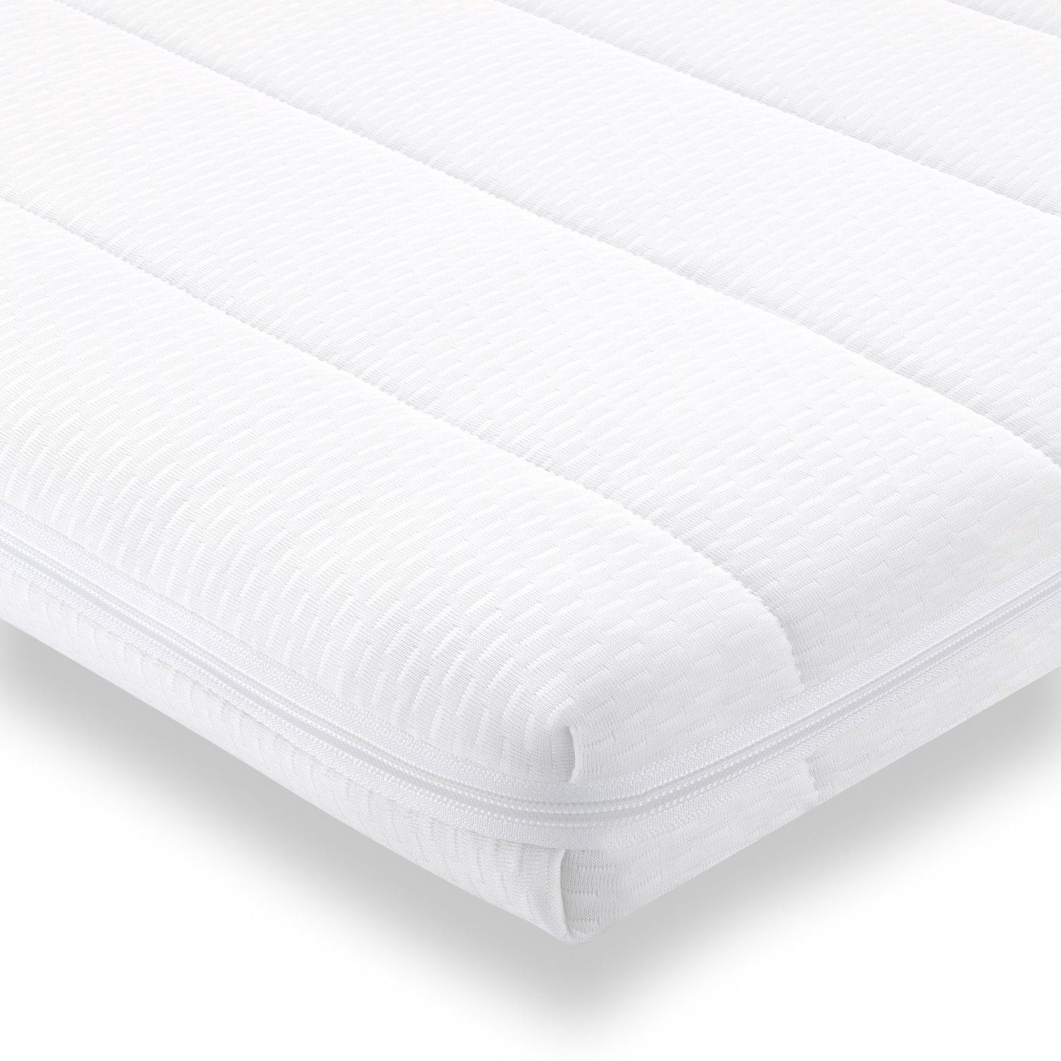 Sleepneo Topper 90x200 - Topdekmatras van koudschuim - Ademend en comfortabel - Topper eenpersoons - 5 cm dik Wit