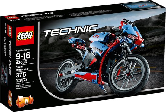 LEGO Technic Street Motorcycle, Bouwpakket, 9 jaar, 375 stuk(s)