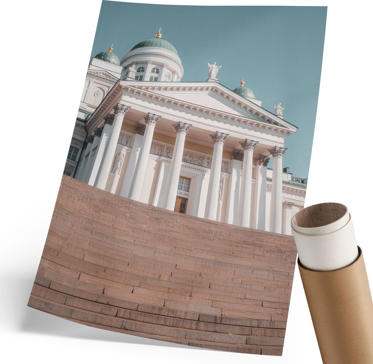 Coloray Polycanvas Poster - Architectonisch Monument, Fotografie - 210 x 297 mm - Wit Kunst - Rechthoek - Kunstposter - Woonkamer, Slaapkamer, Kantoor - Klassiek