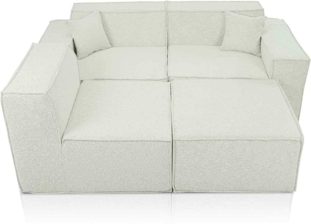 Beat Hoekbank Bouclé Beige