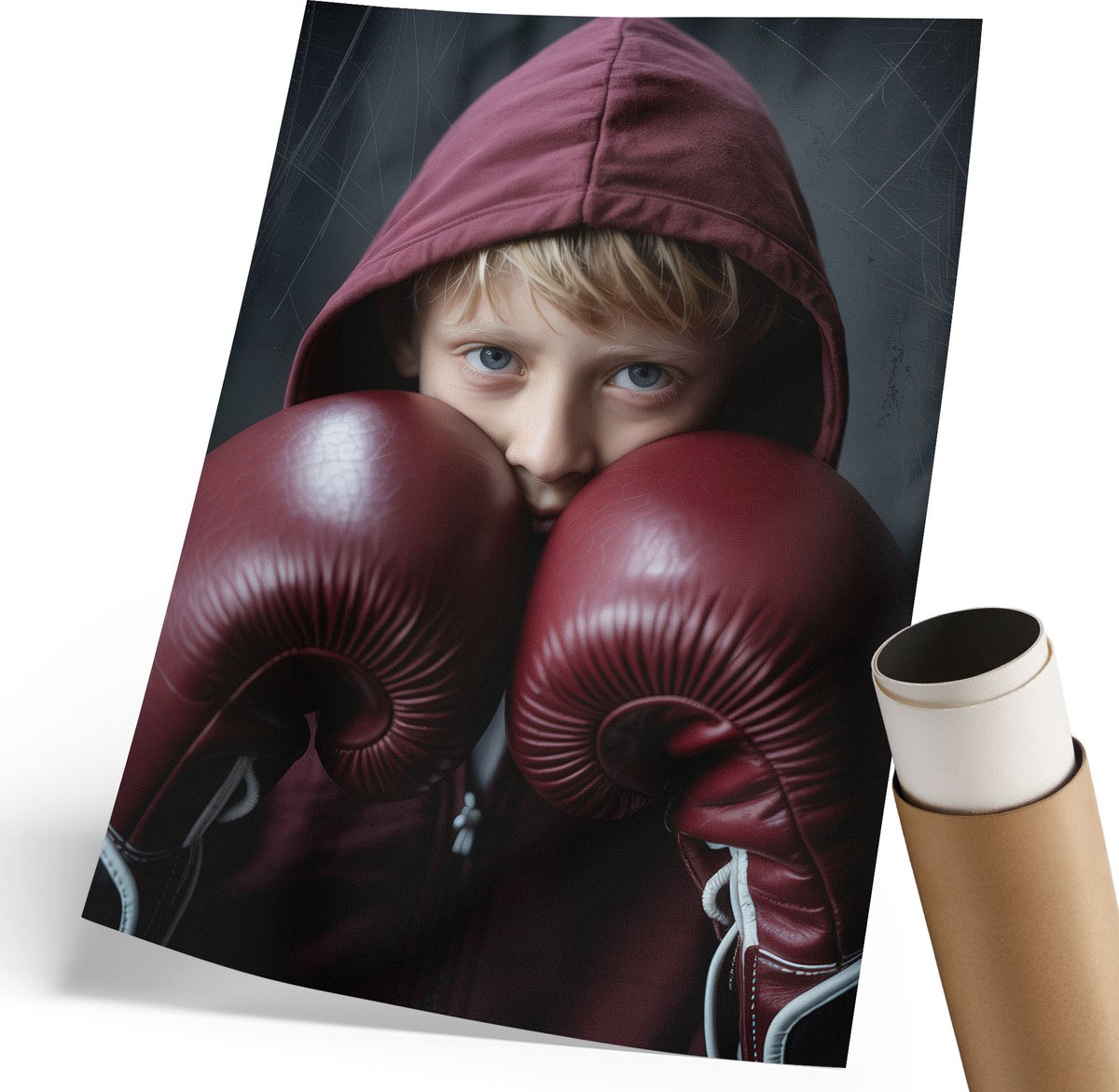 Wallfluent Polycanvas Wandposter - De Stad 'S Avonds, Fotografie - 420 x 594 mm - Blauw Patroon - Rechthoek - Wandkunstwerk - Woonkamer, Slaapkamer, Kantoor - Klassiek