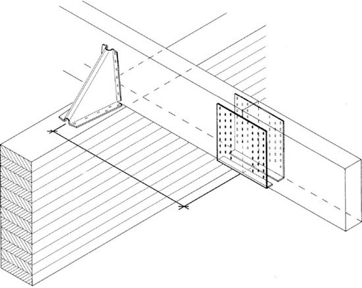 Verzinkte Hoekverbinders - Balkschoen Hoekbeugel - Houtverbindingen Maken - Met Europese Goedkeuring - 260 x 180 mm - Zilver
