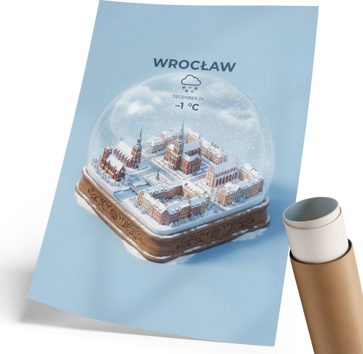 Wallfluent Polycanvas Poster - Knoppen Takje, Illustratie - 297 x 420 mm - Groen Wanddecoratie - Rechthoek - Kunstposter - Woonkamer, Slaapkamer, Kantoor - Popcultuur