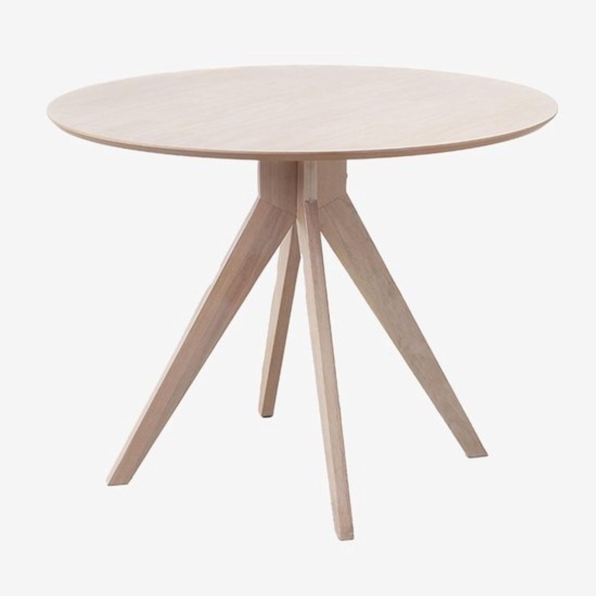 Ronde Eettafel - Houten Tafel - Gezellig Tafelen - Klassiek Design - Ø100 cm - Licht Bruin