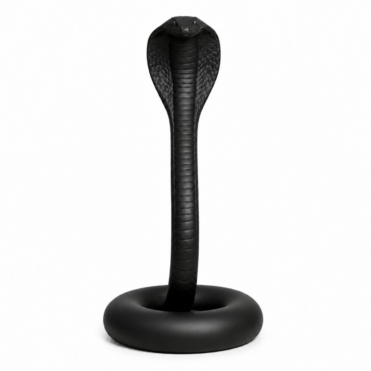 Fiastra Cobra slangenbeeld - decoratief beeld - Zwart