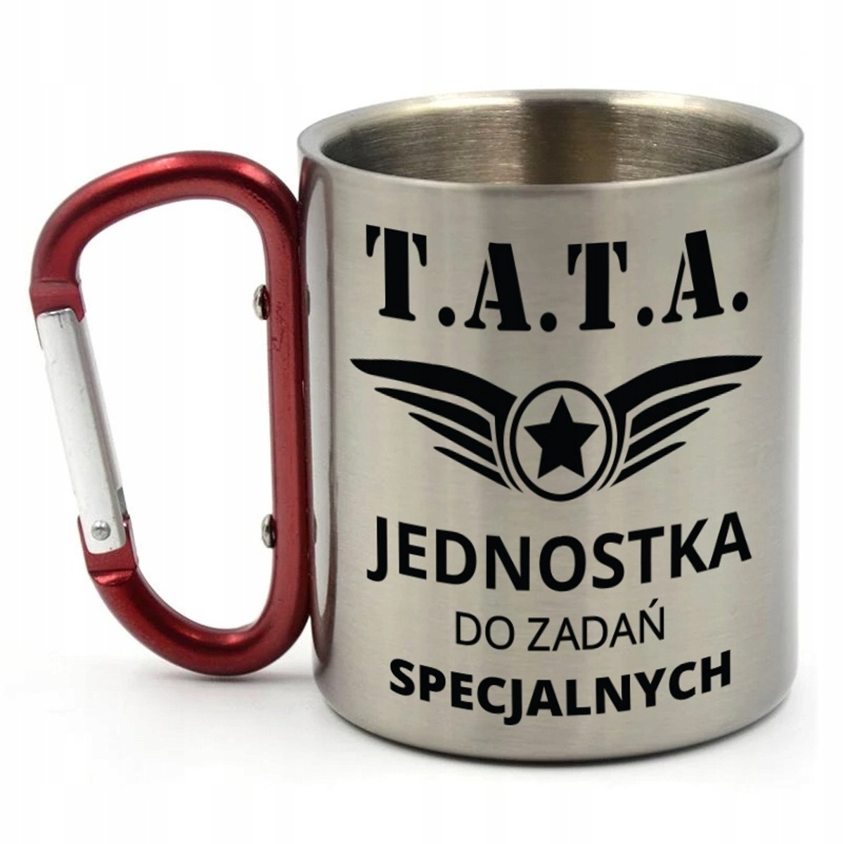 RVS Mok met Karabijnhaak - Cadeau voor Vaderdag - 300ml