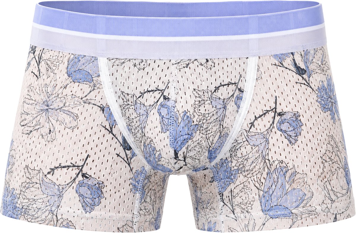 CODE 22 Sport Mesh Bay Trunk Powder Blue - MAAT XXL - Heren Ondergoed - Boxershort voor Man - Mannen Boxershort