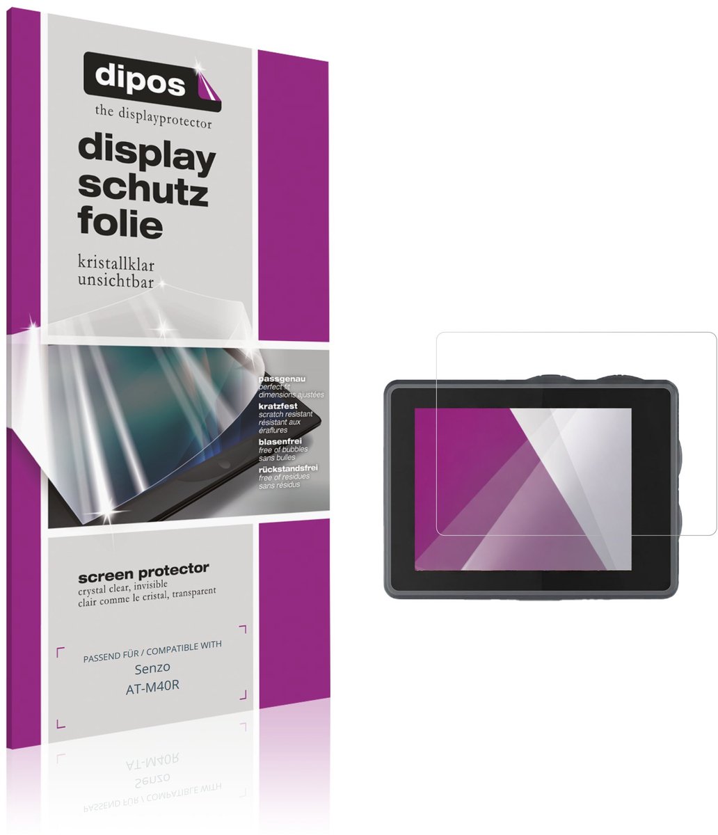 dipos – 4x Beschermfolie geschikt voor Senzo AT-M40R | Krasbestendige & heldere Screenprotector Ultra-Thin