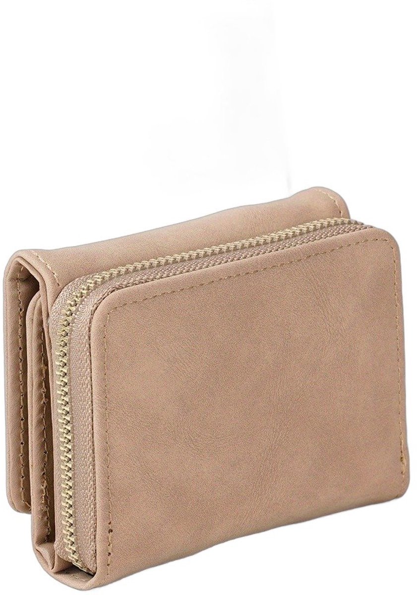 Currero Portomonee - Portemonnee Dames & Heren - RFID Anti Skim - Pasjeshouder - Klein Model - Met Rits - Kunstleer - Khaki