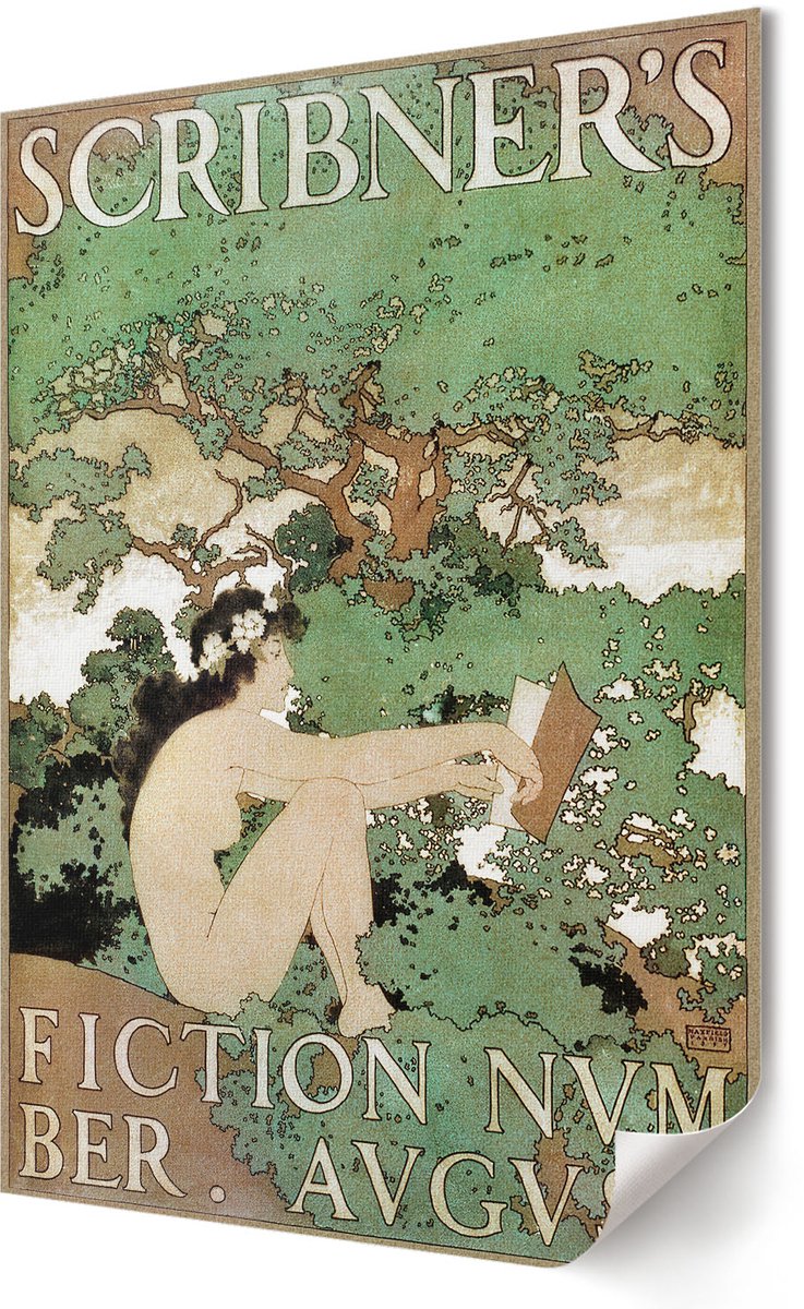 Coloray Polycanvas Wandposter - Poster Met Een Naakte Vrouw, Schilderen - 594 x 840 - Groen Kunst - Rechthoek - Wandkunstwerk - Slaapkamer - Klassiek