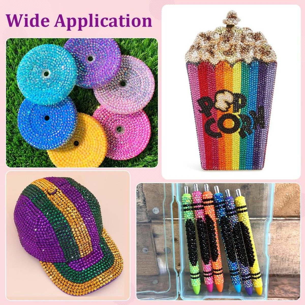 Currero Bedazzle Kit - Bedazzling - Plakstenen - Strass Steentjes - DIY Versieren - Nagel Decoratie - Met Pincet En Applicator - 3mm