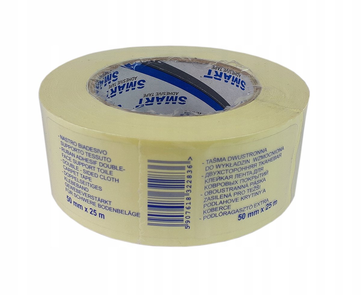 Dubbelzijdige Versterkte Tape voor Vloerbedekking - 50mm x 25m