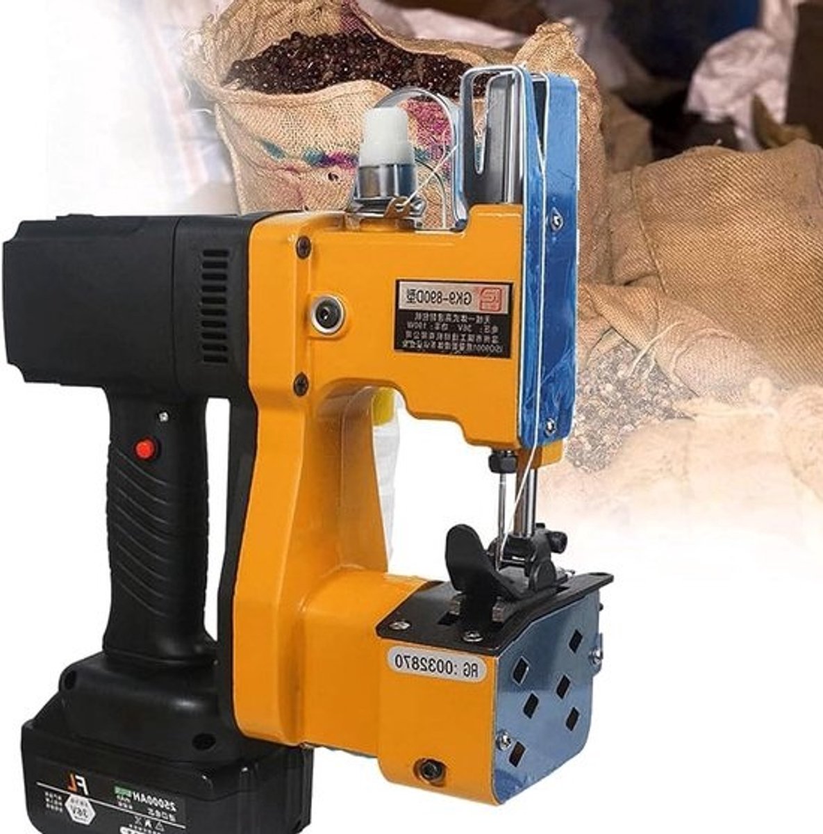 Zaksluiter Naaimachine - Elektrische Stikmachine - Tassen Sluiten - Automatisch Lijnsnijden - 25 x 8.5 x 26 CM - Grijs
