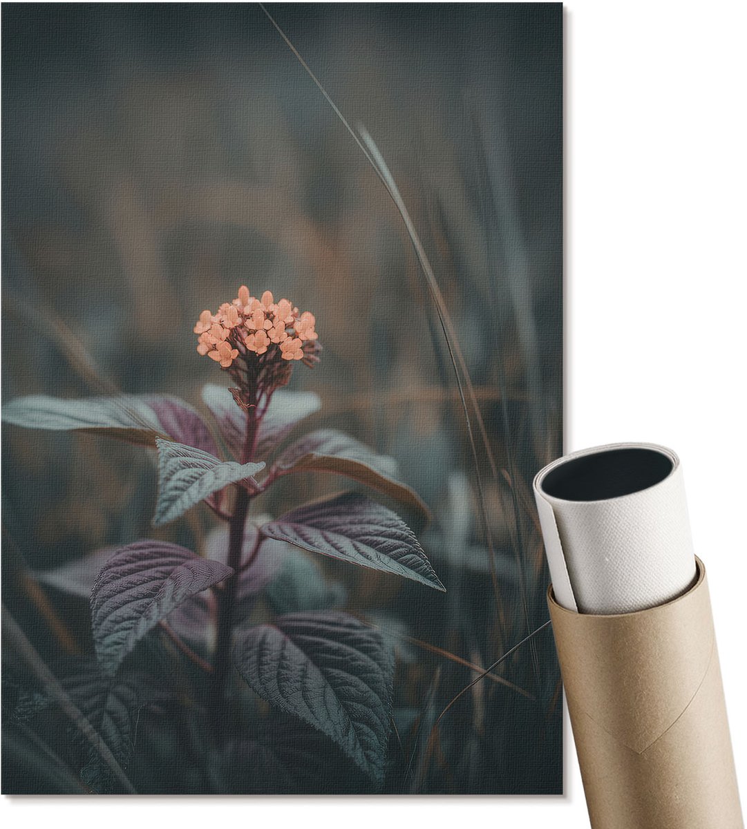 Coloray Polycanvas Poster - Bloemenpracht, Fotografie - A4 - Groen Illustratie - Rechthoek - Kunstposter - Woonkamer, Slaapkamer, Kantoor - Modern