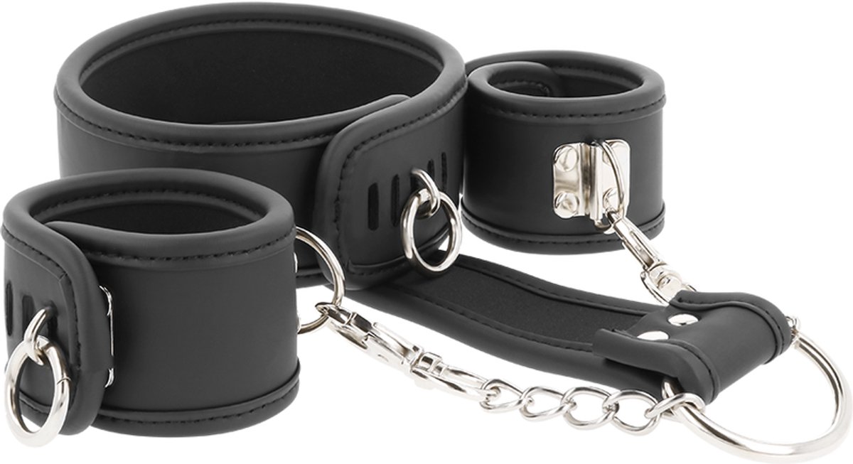 FETISH SUBMISSIVE BONDAGE | Fetish Submissive Necklace And Handcuffs Vegan Leather | BDSM | Fetish | Bondage