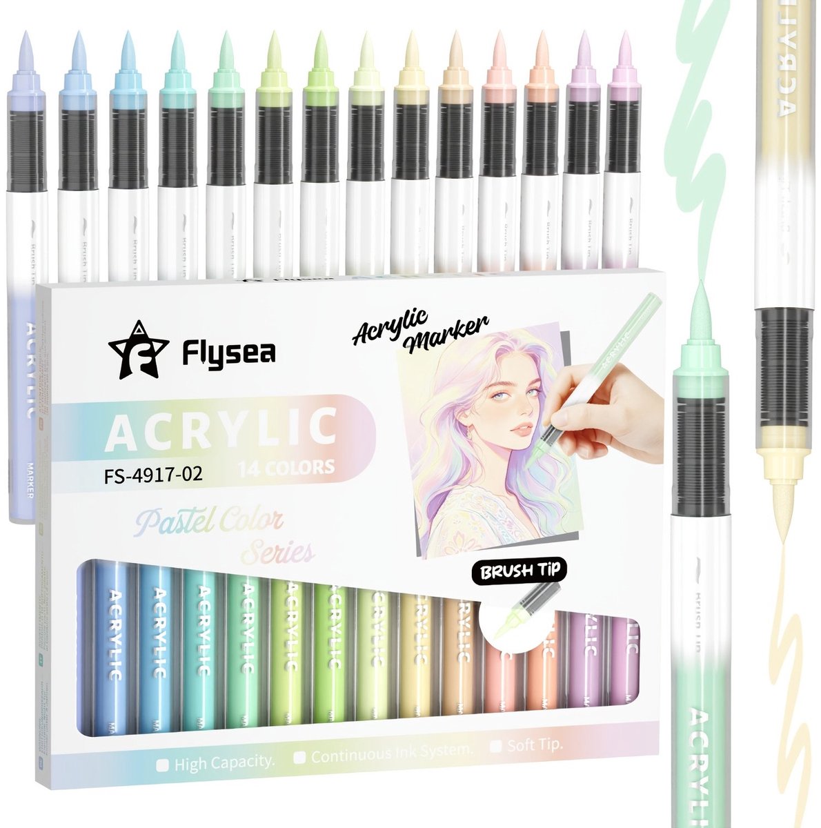 Currero Aquamarkers - Twinmarkers - Brushpennen - Stiften - Markeerstiften Op Waterbasis - Dual Tip - Tekenen En Kleuren - 14 Kleuren Pastel