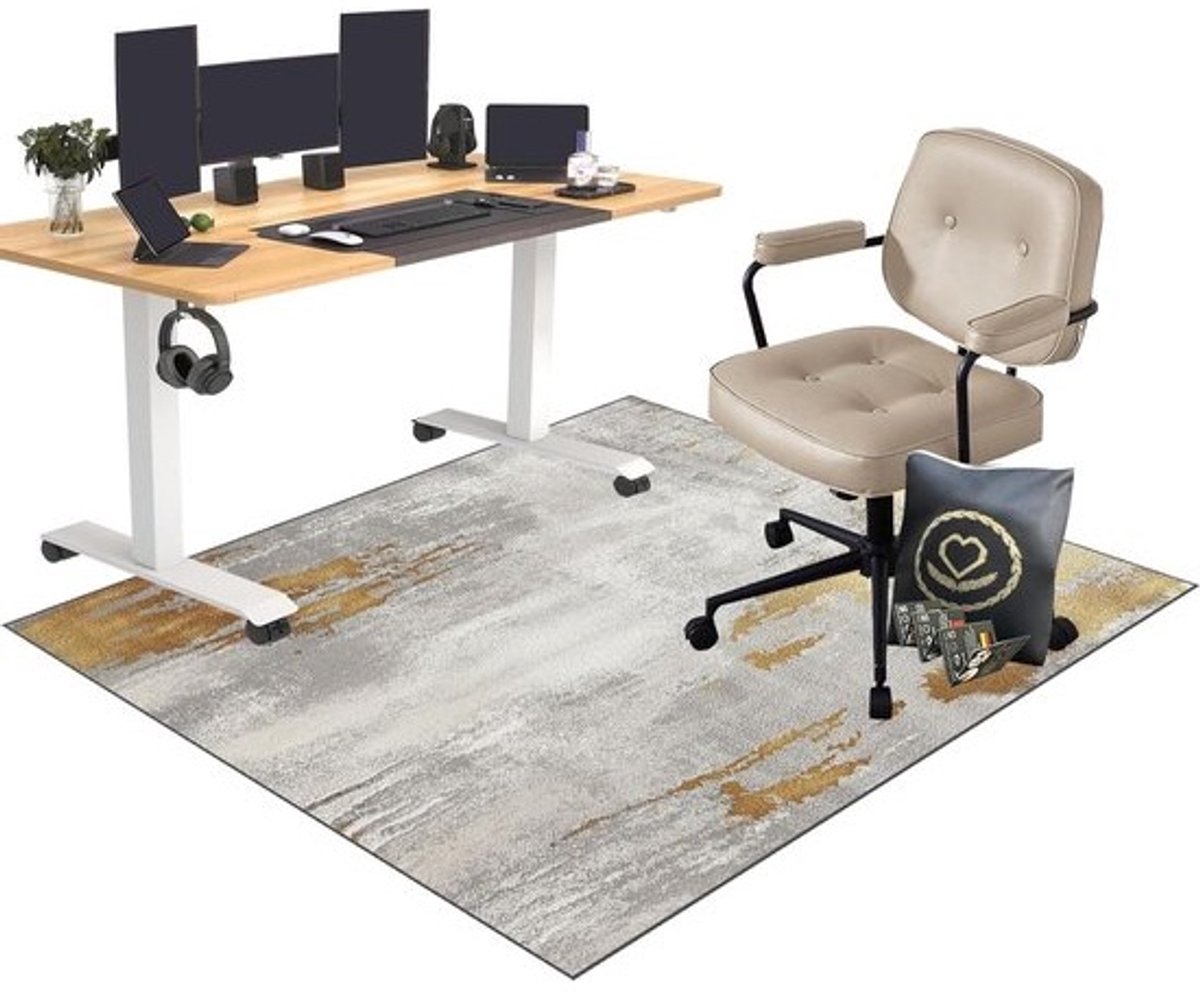 Vloerbeschermingsmat - Stoelmat Bureau - Vloer Beschermen - Antislip TPR Katoen - 90 x 140 cm - Kleur-8