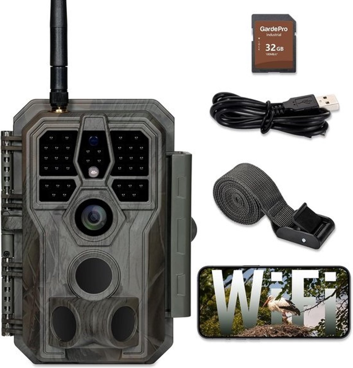 Wildcamera met Nachtzicht - Buitencamera - Waterdicht - Full HD - Bos camera