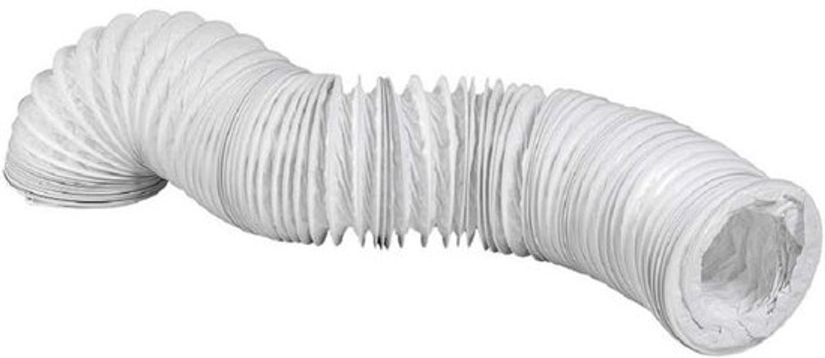 Ventilatieslang PVC - Afvoerslang Flexibel - Lucht Afvoeren - Stalen Versteviging - 150 mm x 1 m - Grijs