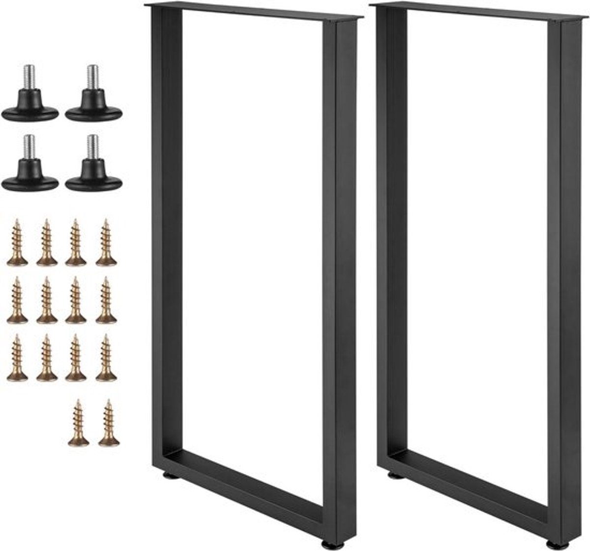 Metalen tafelpoten - Meubelpoten Bankpoten - Meubels Maken - Zwaar belastbaar - 100 cm - Zwart