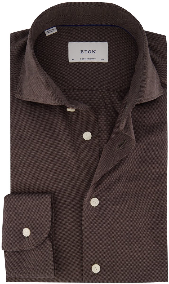 Overhemden Eton Contemporary Fit bruin