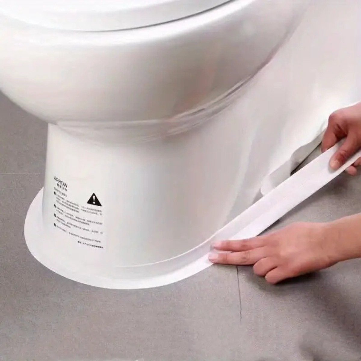 Toiletkitstrip 2 Rollen — Zelfklevende PVC waterdichte afdichtingstape, wit plakstrip voor badkamer 1.5 M