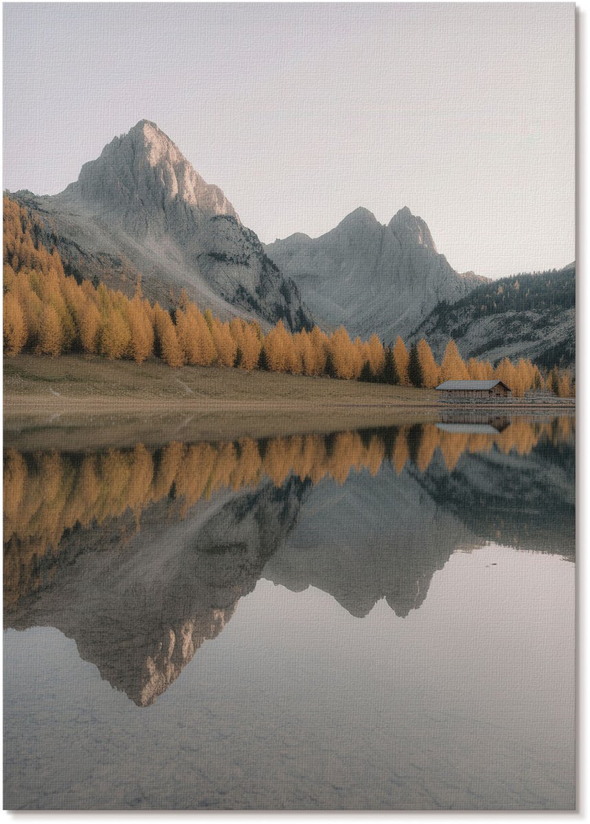 Tulup Polycanvas Poster - Berglandschap, Fotografie - A4 - Grijs Design - Rechthoek - Kunstposter - Woonkamer, Slaapkamer, Kantoor - Klassiek