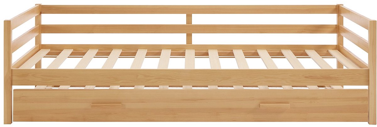 Vente-unique Bedframe hout natuurlijk licht 90 x 190 cm
