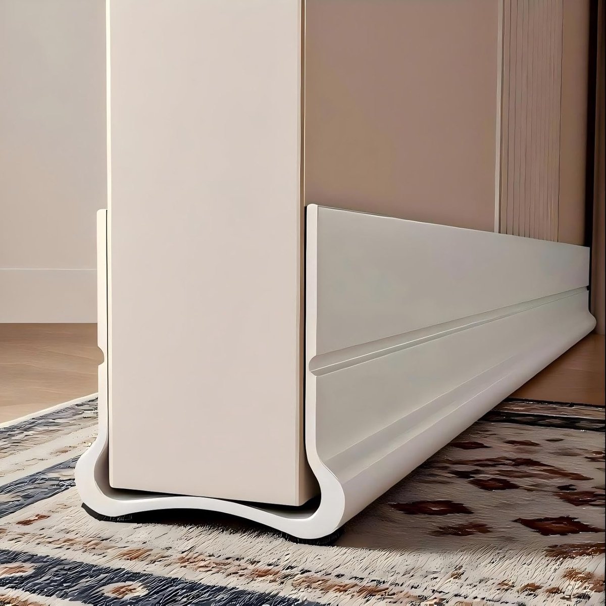 93 cm witte deurafdichting aan de onderkant, siliconen afdichtingsstrip (geen lijm nodig), geluidsisolerende deurafdichting, tochtstopper, deurdrempelafdichting (wit)