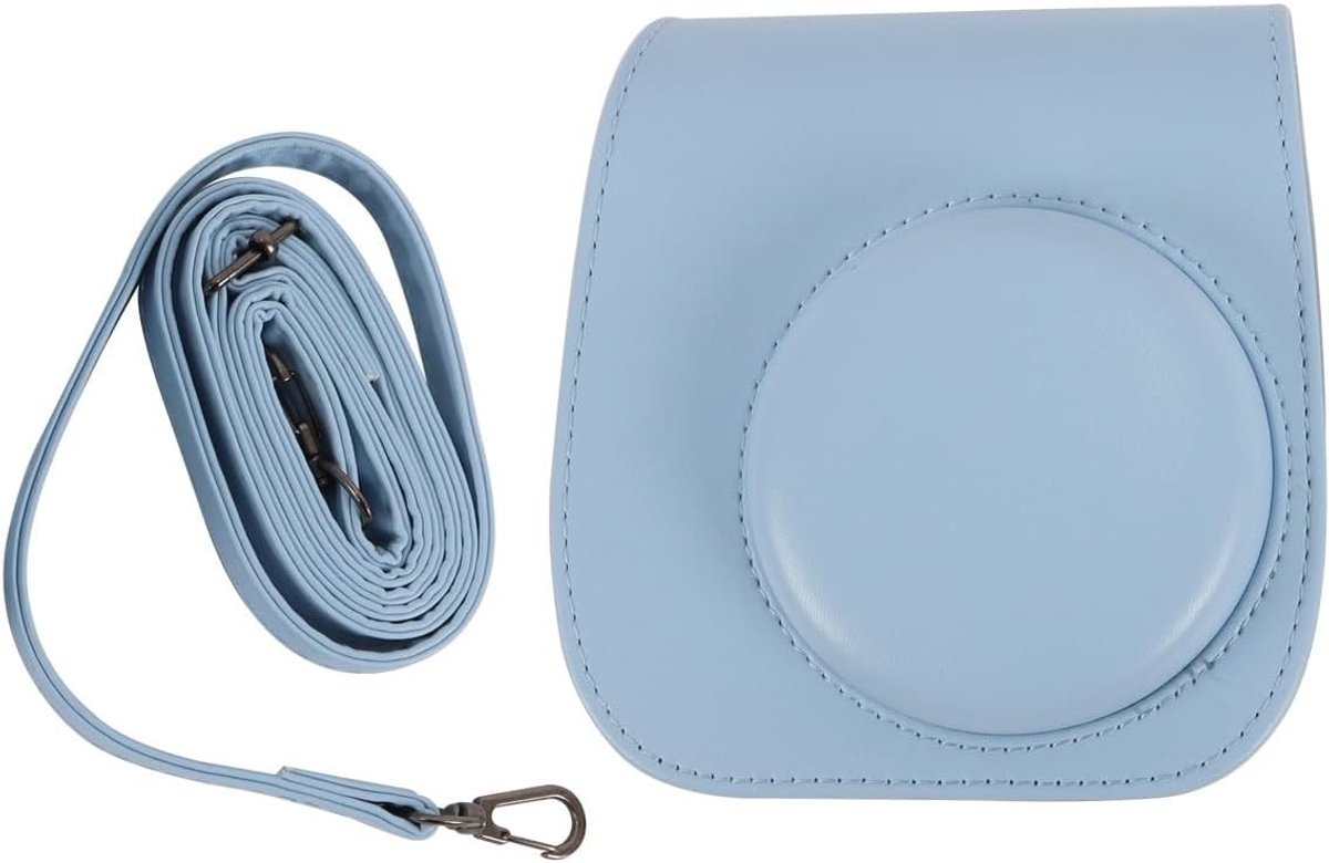 Beschermhoes voor Mini 12 Instant Film Camera met Verstelbare Schouderband in Blauw - Duurzaam en Stijlvol Accessoire voor Fotografie