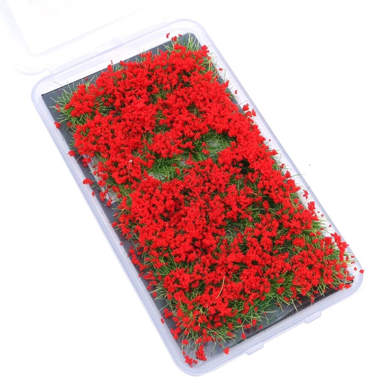 Miniatuur Gras Tufts Set voor Sand Table, Terrain Model Kit, Bloemstruik Clusters voor Landschapsmodellen en Miniatuurtuinen - Rode Struik