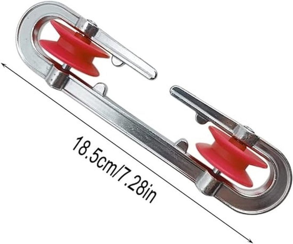 Waslijnverlenger en katrolaccessoires voor zware lasten - lange waslijnverdeler (2 stuks)