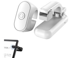 E-Reader draadloze Paginadraaier - 1 stuk - Page Turner - Afstandsbediening voor e-readers - stille bediening - Accessoires - E-Reader Paginaomdraaier - Geschikt voor de meeste populaire e-readers - wit
