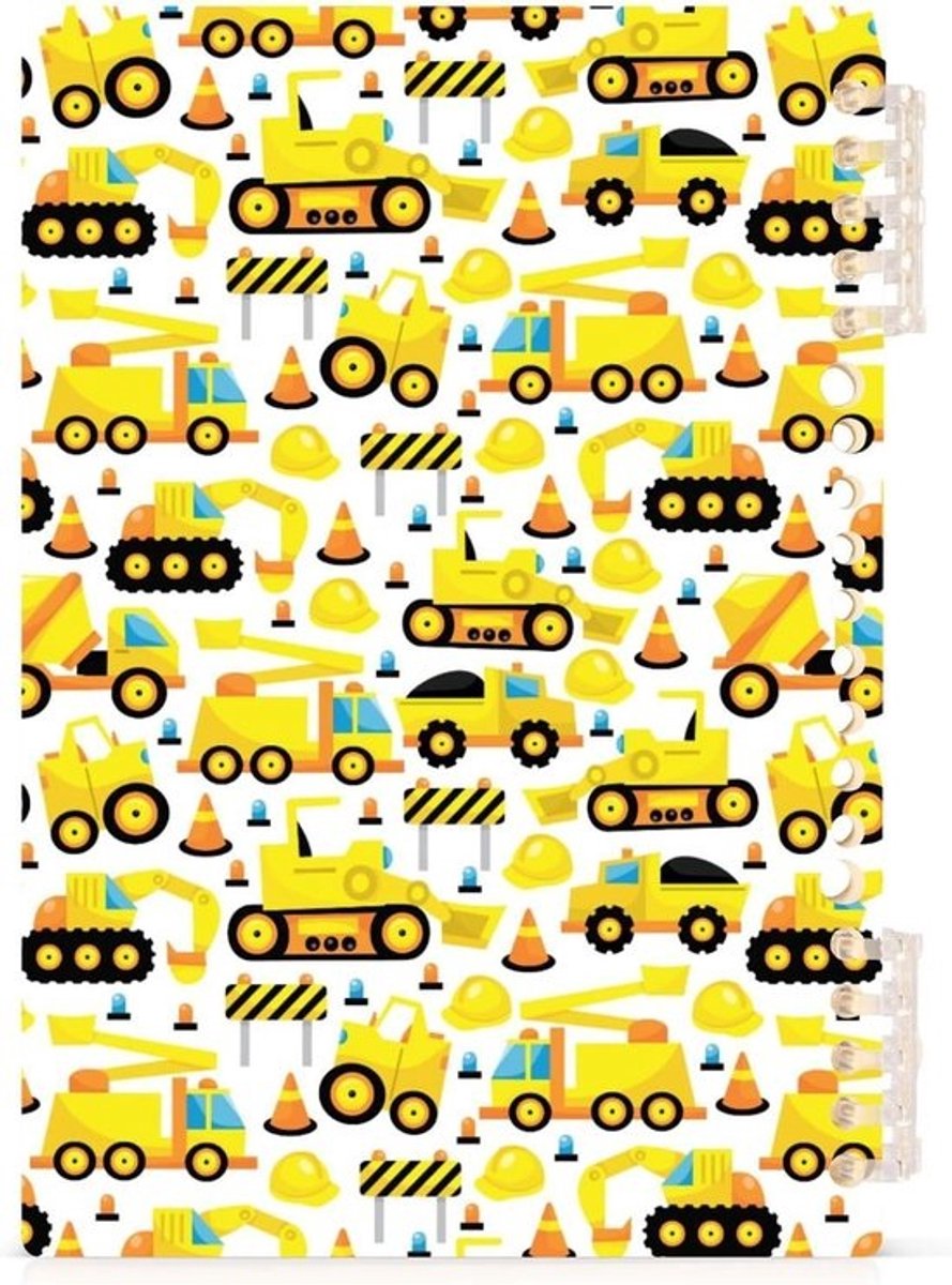 Spiraal Notebook - Gelinieerd Journal - Notities Maken - Stevige Hardcover - A5 Formaat - Graafmachine Truck