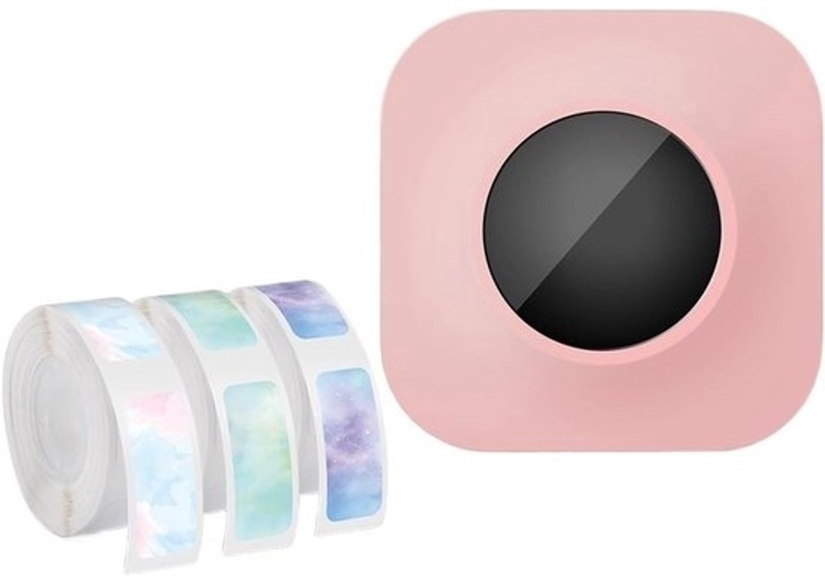 Mini Labelprinter - Labelmaker Thermisch - Labels Printen - Draagbaar Bluetooth Ontwerp - 12 mm breedte - Roze