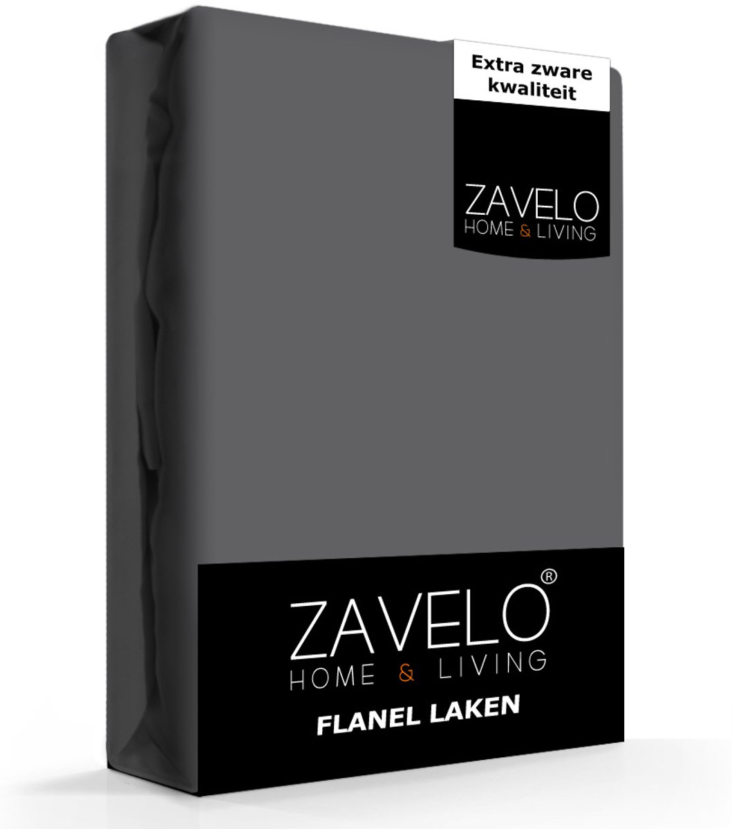 Zavelo Flanel Laken Antraciet