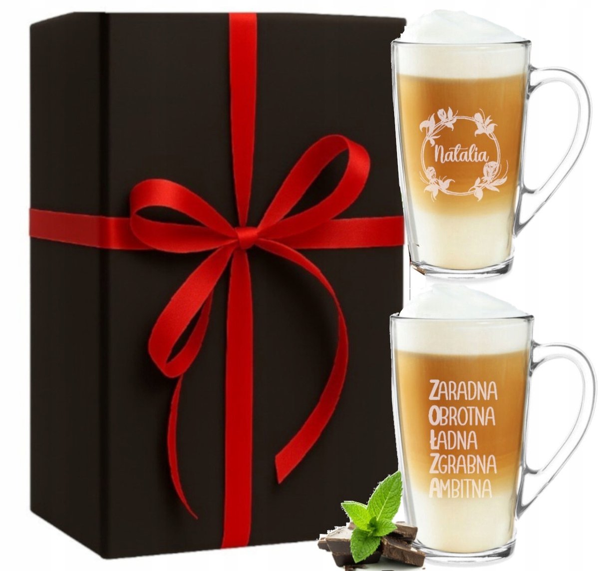 Set van 2 Hoge Glazen 400ml met Gravure - Cadeau voor Haar en Hem